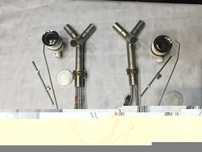 Hansgrohe Axor Starck 80 dwie baterie umywalkowe wraz z korkami