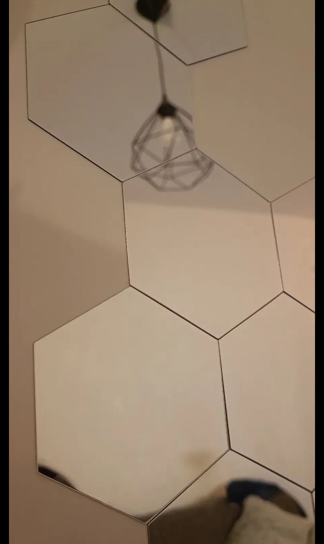 12szt naklejki hexagon ozdoba lusterka lustro