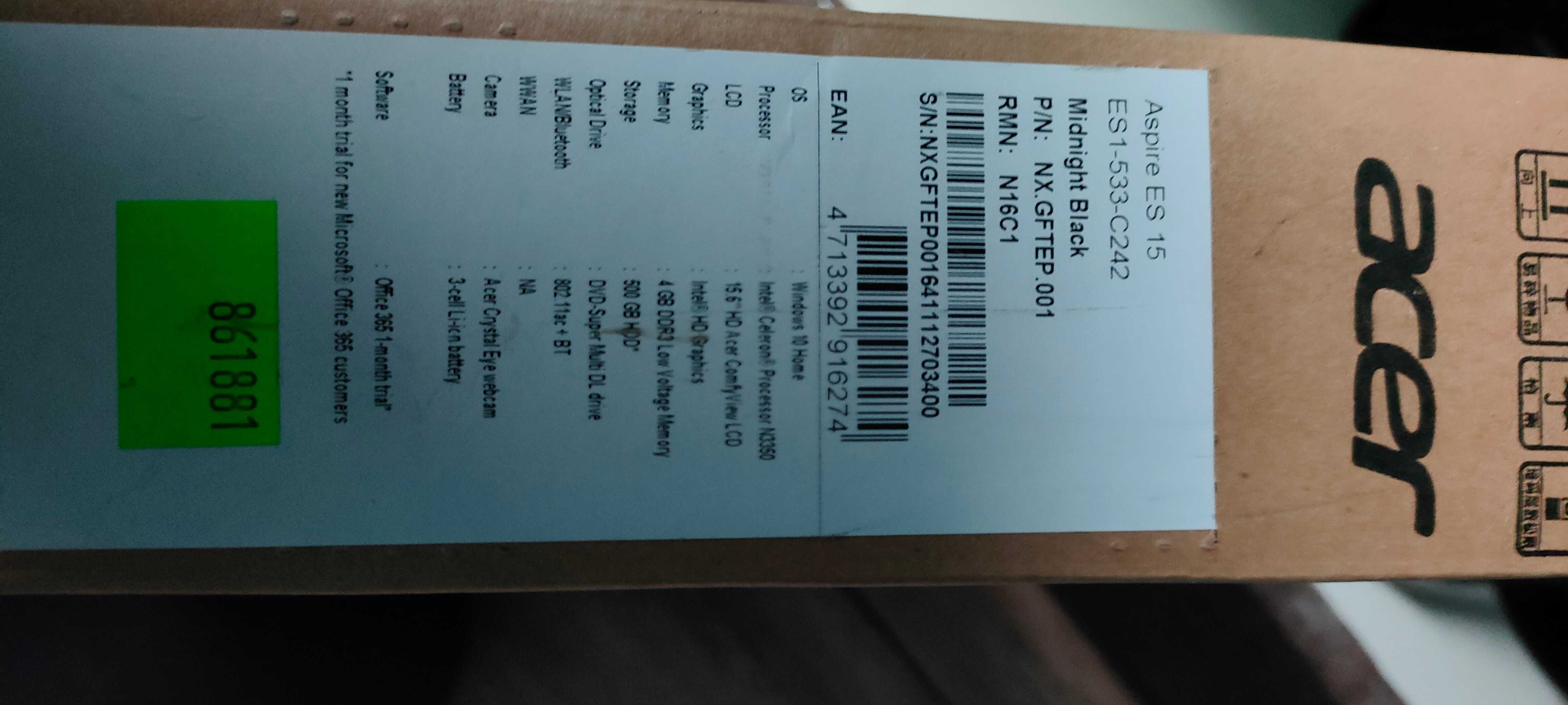 Acer laptopa ES 15