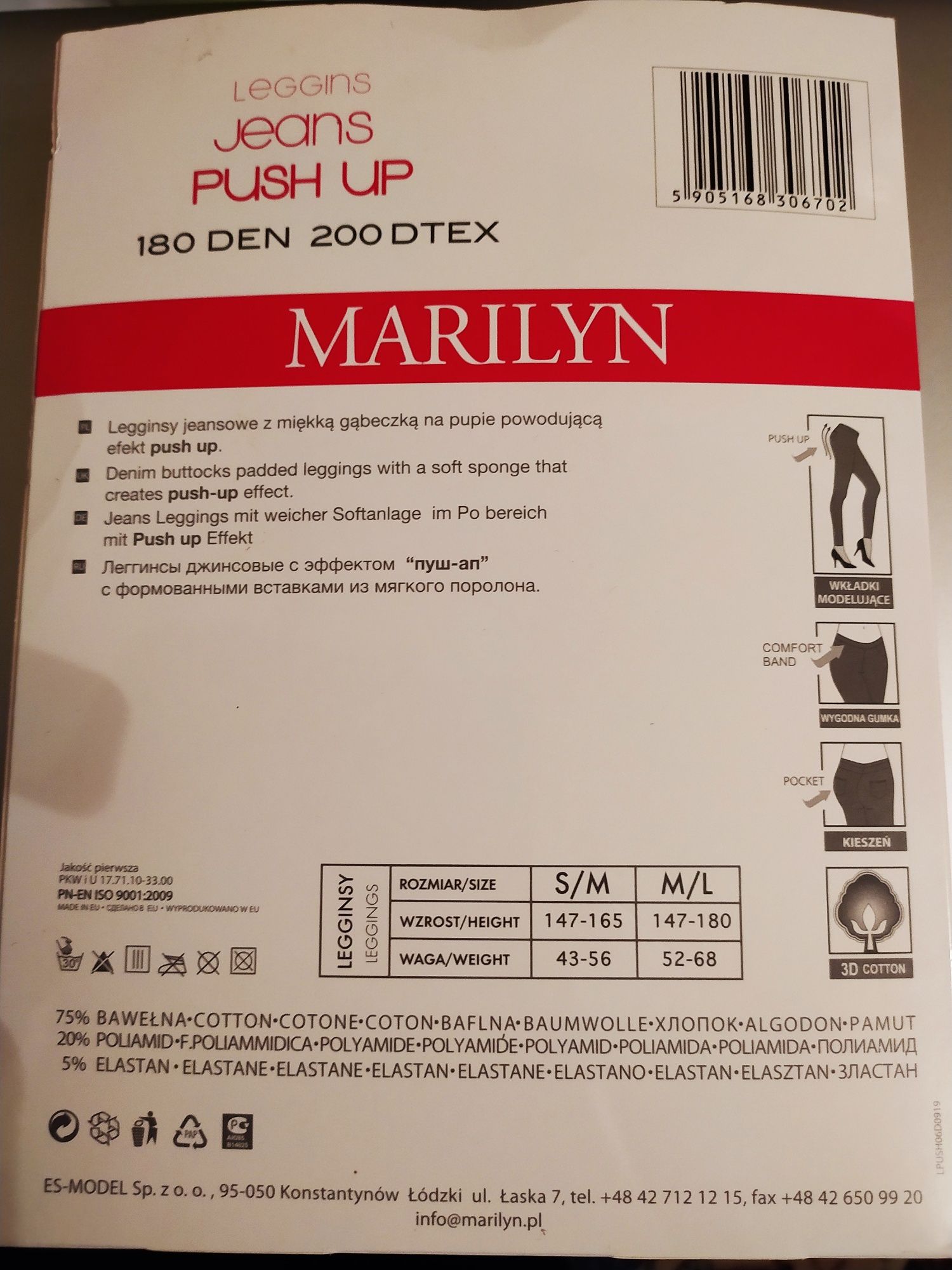 Nowe! Marilyn jeans Push UP S/M