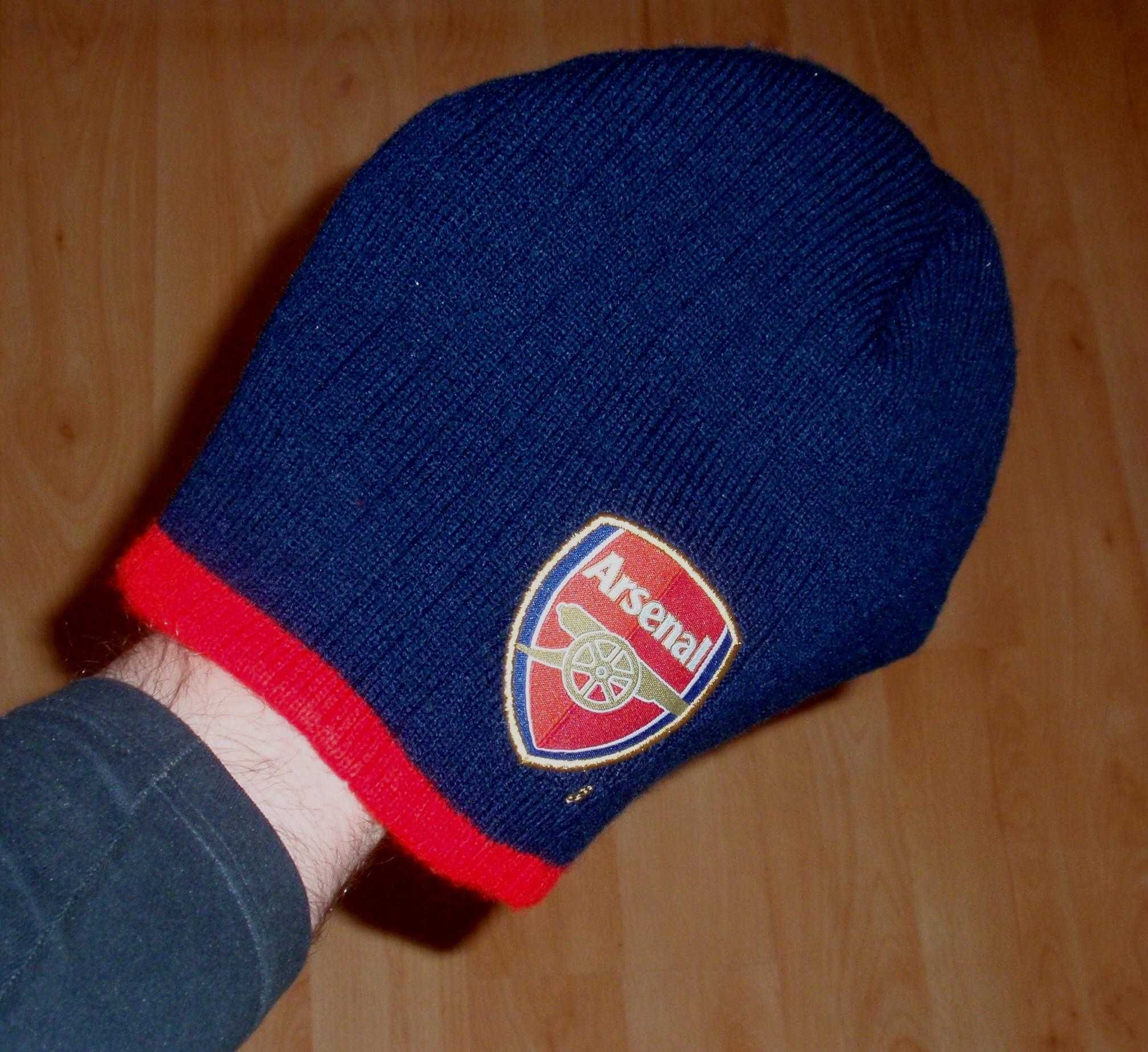 Комплект 2в1 FC Arsenal London/ФК Арсенал шапка+перчатки L-XL Puma Dry