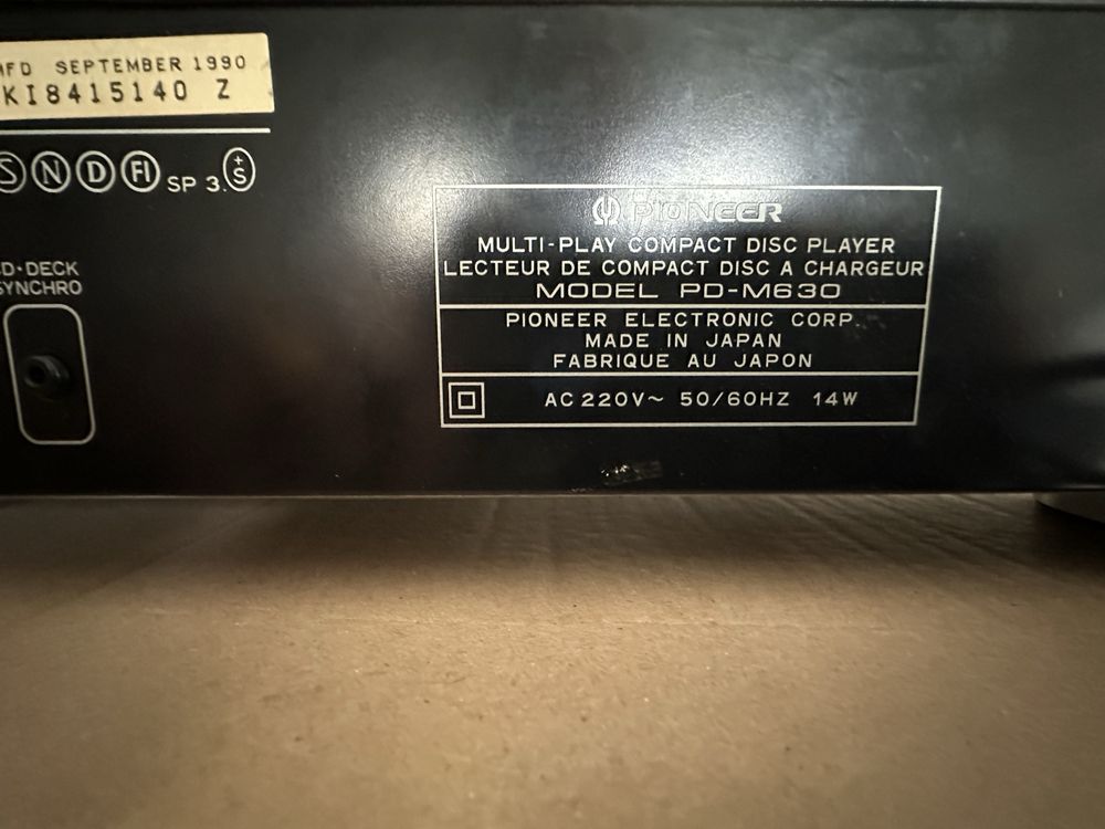 Leitor de CDs Pioneer PD-M630 com Gaveta para 6 Discos