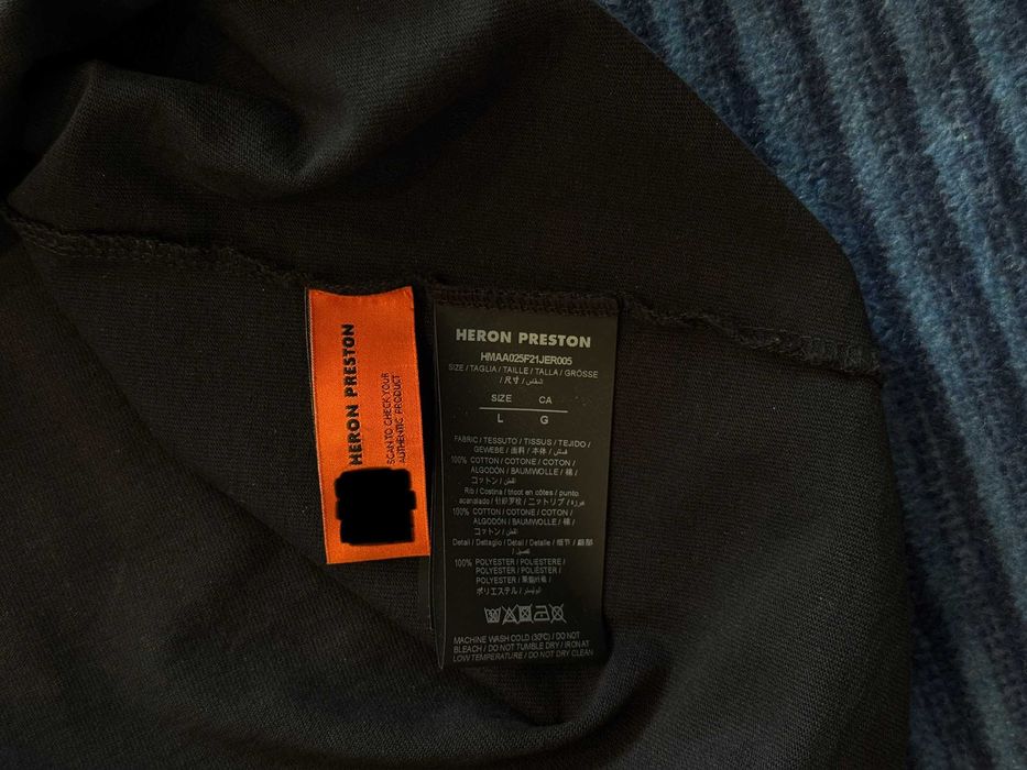 Футболка Heron Preston Black Spray 21 Size L Оригинал