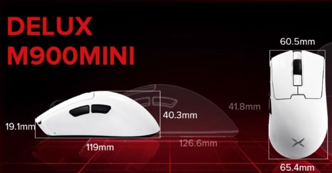 Нова ‼️ ігрова бездротова миша Delux M900Mini Pro чорна Сенсор PAW3395