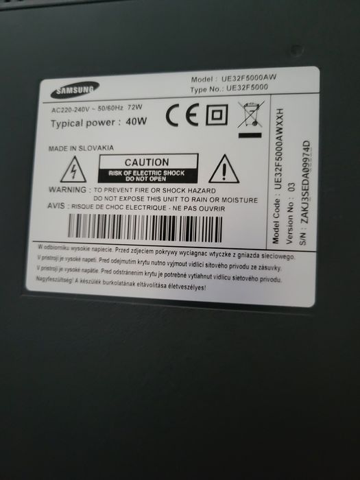 Telewizor Samsung-uszkodzony