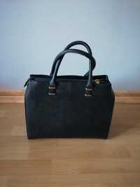 shopperbag, czarna torebka maxi
