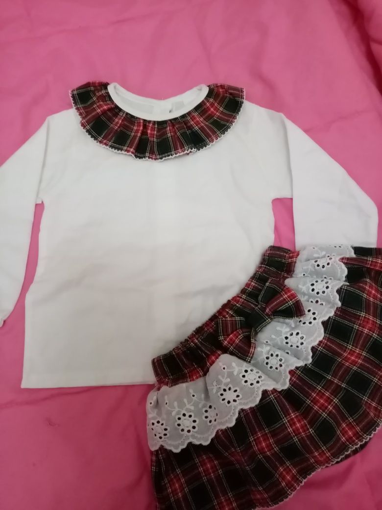 Conjunto lindo menina 12 meses