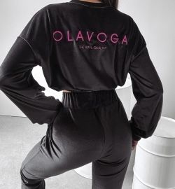 Komplet damski dresowy welurowy o la voga