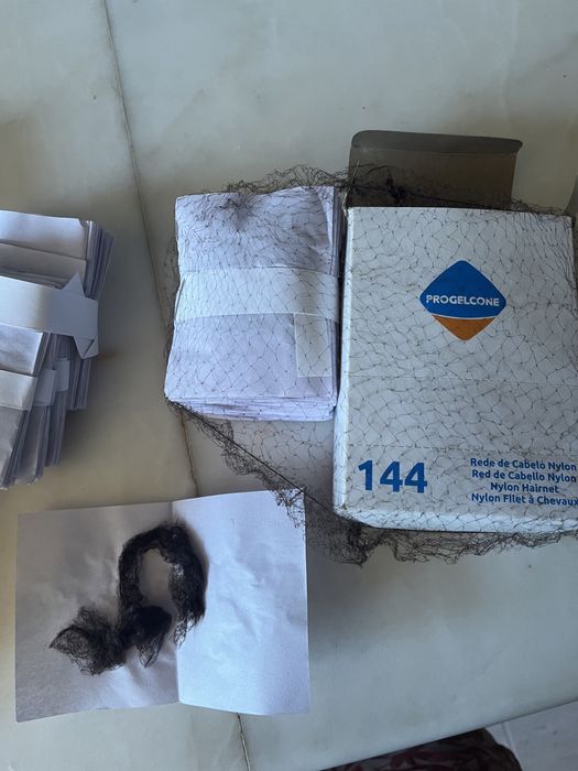 Caixa com redes de cabelo de nylon-Progelcone