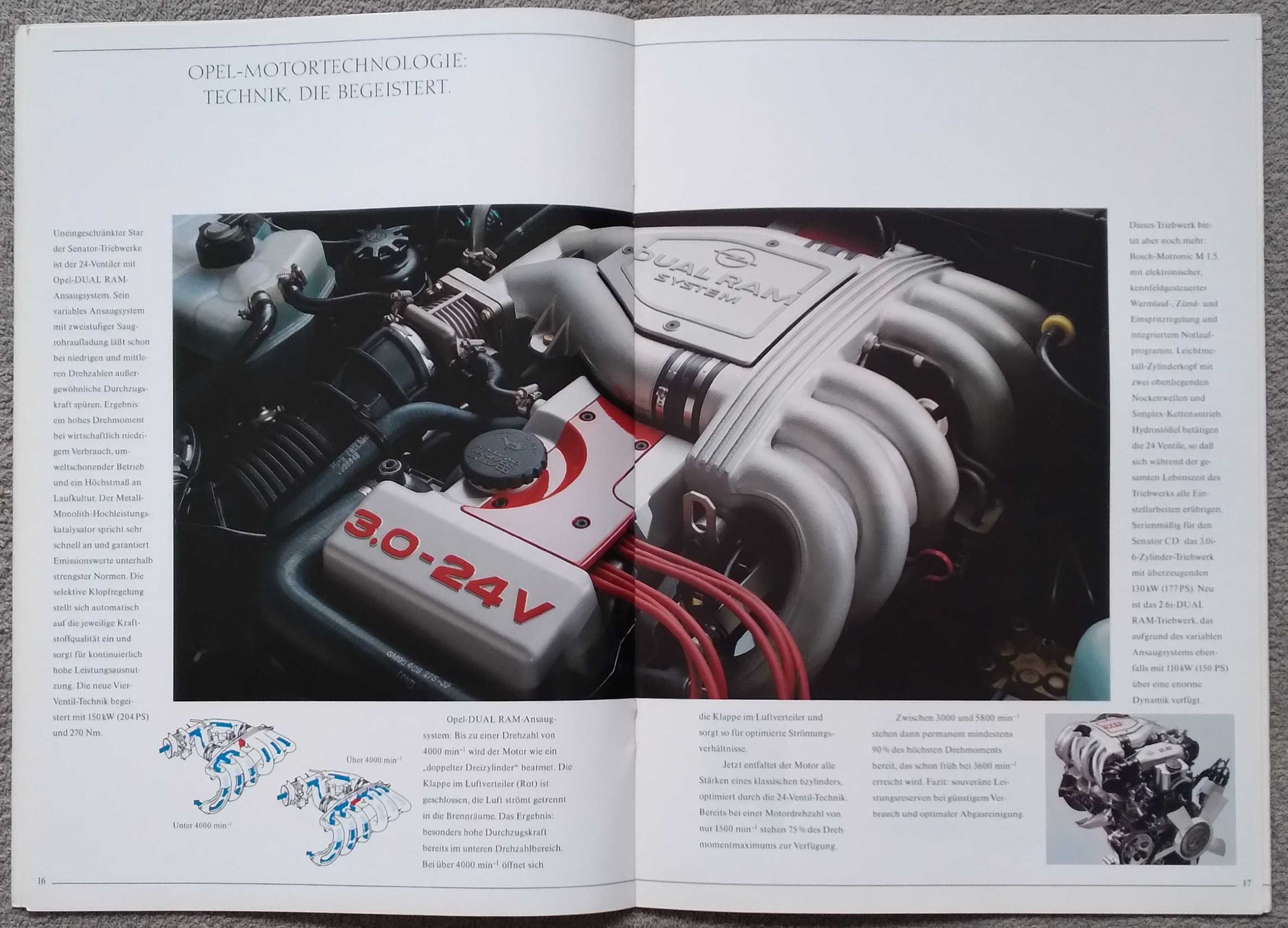 Prospekt Opel Senator rok 1990
