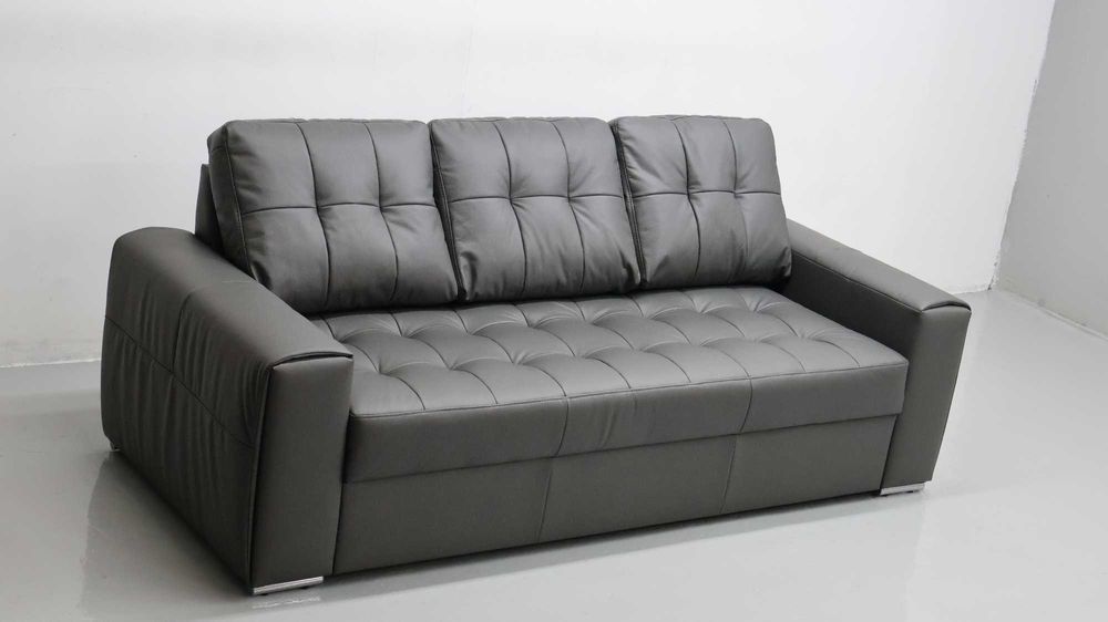3 osobowa sofa, kanapa, SKÓRA naturalna Madras 6492 popielata