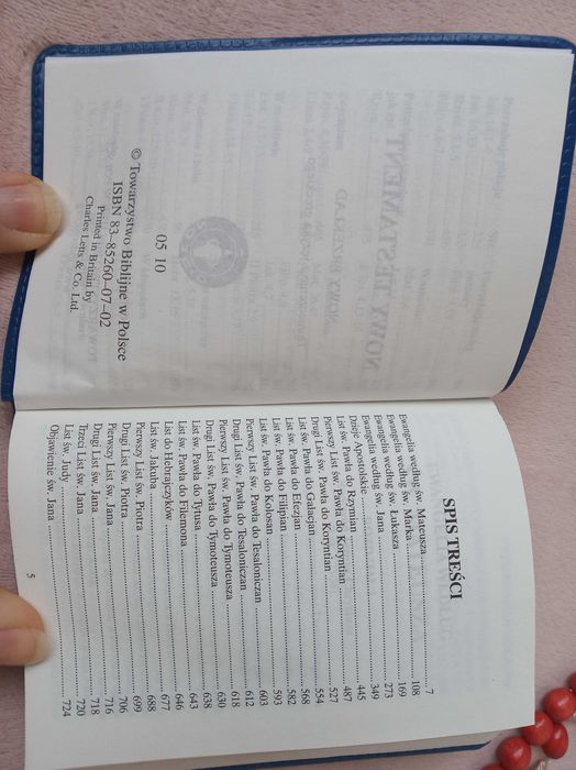 Zestaw dewocjonalia Różaniec i Pismo Święte