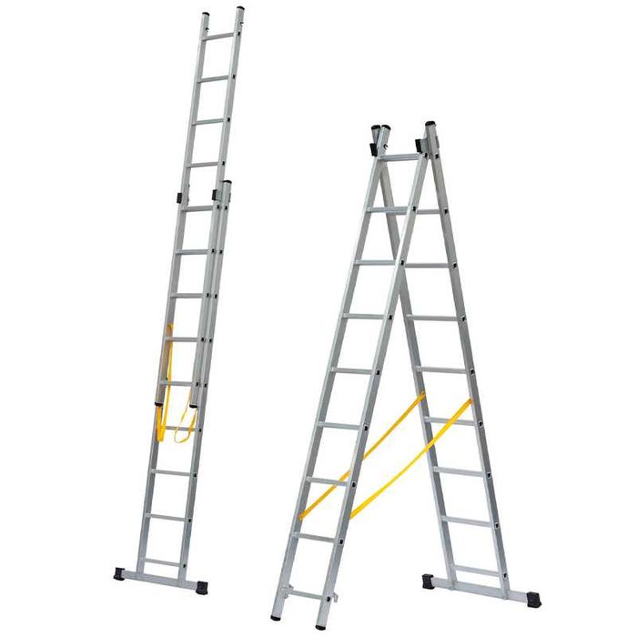 Escada Dupla 4+4 (7M Uteis) | Degrau Quadrado | Direto da FÁBRICA