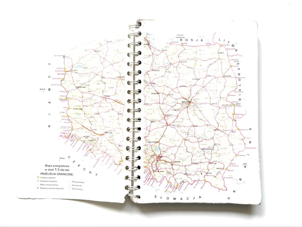 atlas samochodowy Polska mapa samochodowa 1:300 000