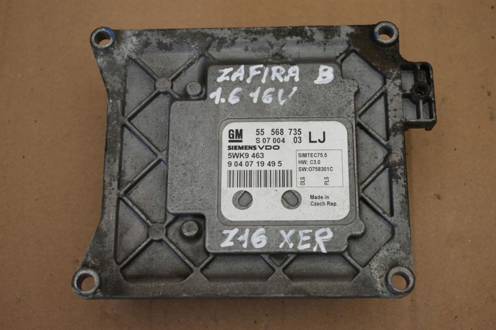 KOMPUTER STEROWNIK ZAFIRA B 1.6 Z16XER 55568735LJ