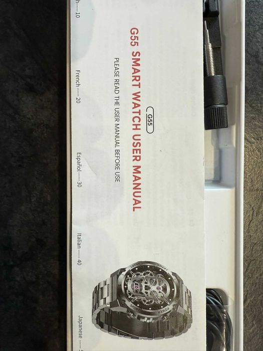 smartwatch G55  z dwoma paskami