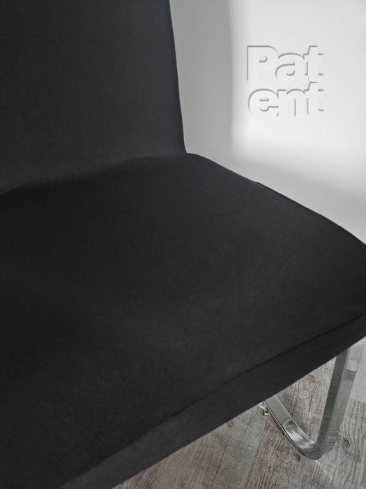 Czarne uniwersalne elastyczne pokrowce na krzesła 4 sztuki komplet