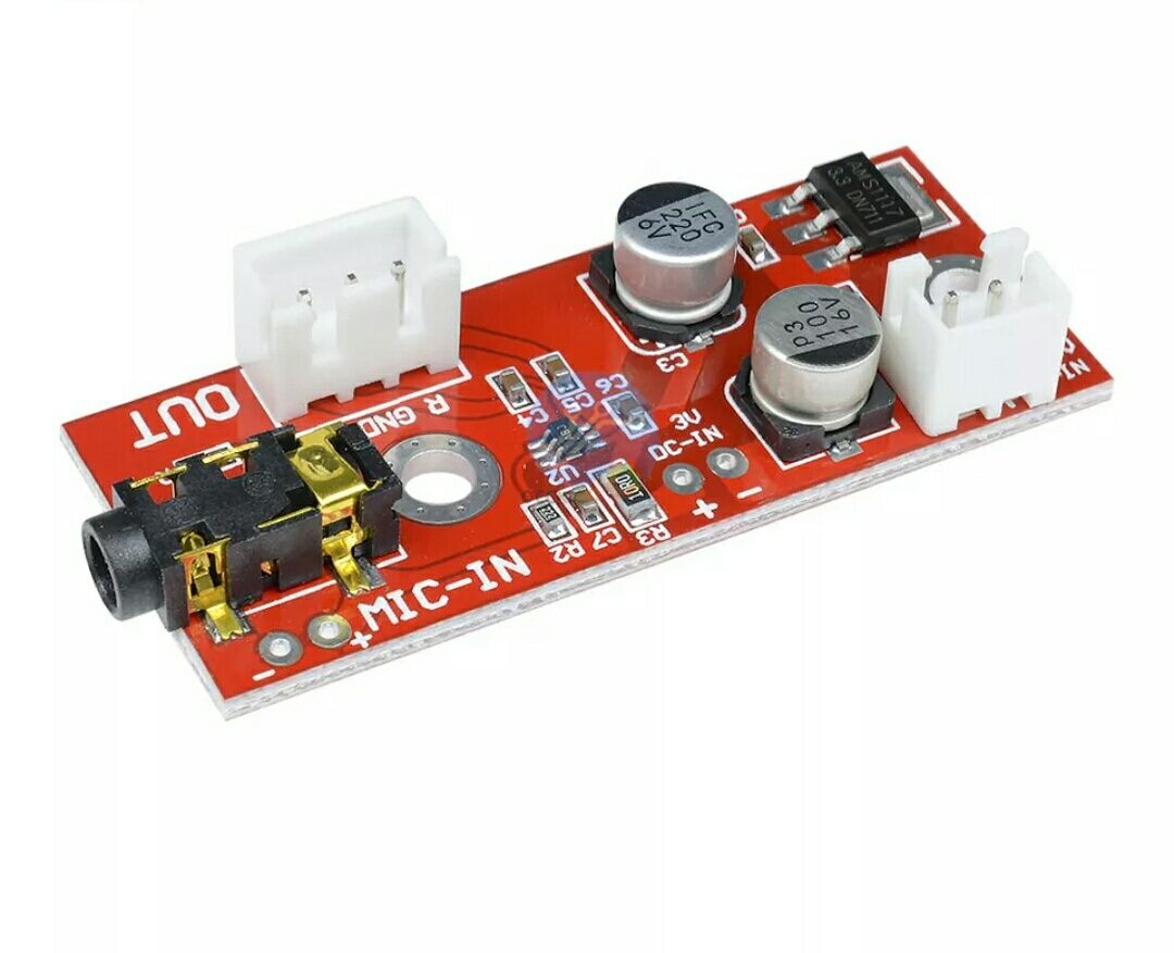 Микрофонный усилитель MAX9812. Звуковая плата. DC 3-12V. Усилитель