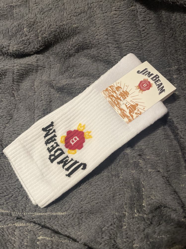 Skarpety skarpetki grube białe bawełniane bawełna do ćwiczeń jim beam