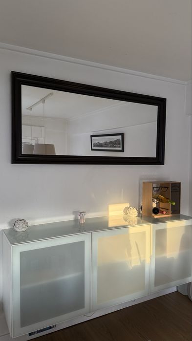 Espelho IKEA  — moldura preta — 75 x 165 cm