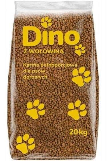 Karma dla psa z wołowiną DINO 20kg Krotoszyn/Cieszków/Milicz