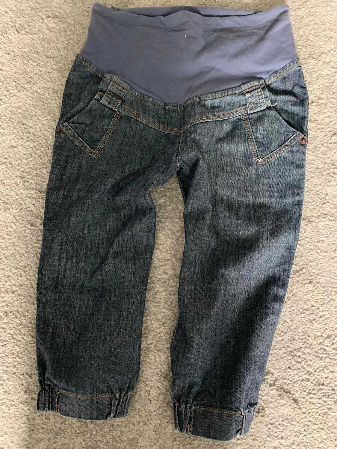 Rybaczki ciążowe 36 S elastyczne dżinsowe jeans spodenki SUPER!