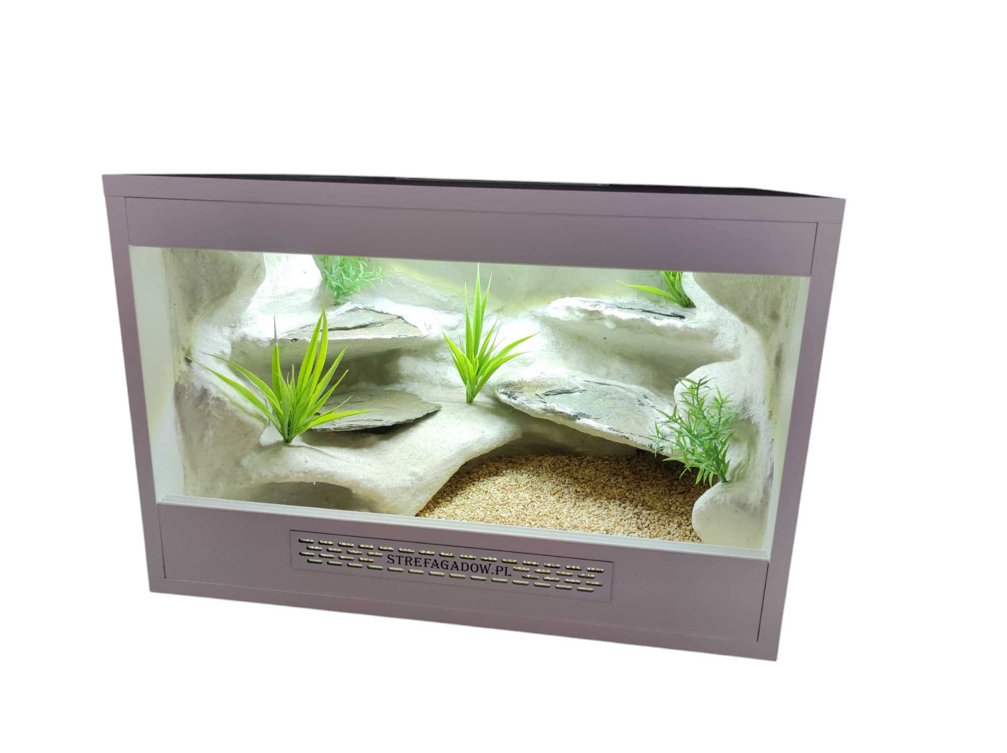 Terrarium pustynne nr711 60/40/40 dla gekona lamparciego DOSTĘPNE