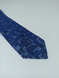 Christian Dior granatowy jedwabny krawat wa70