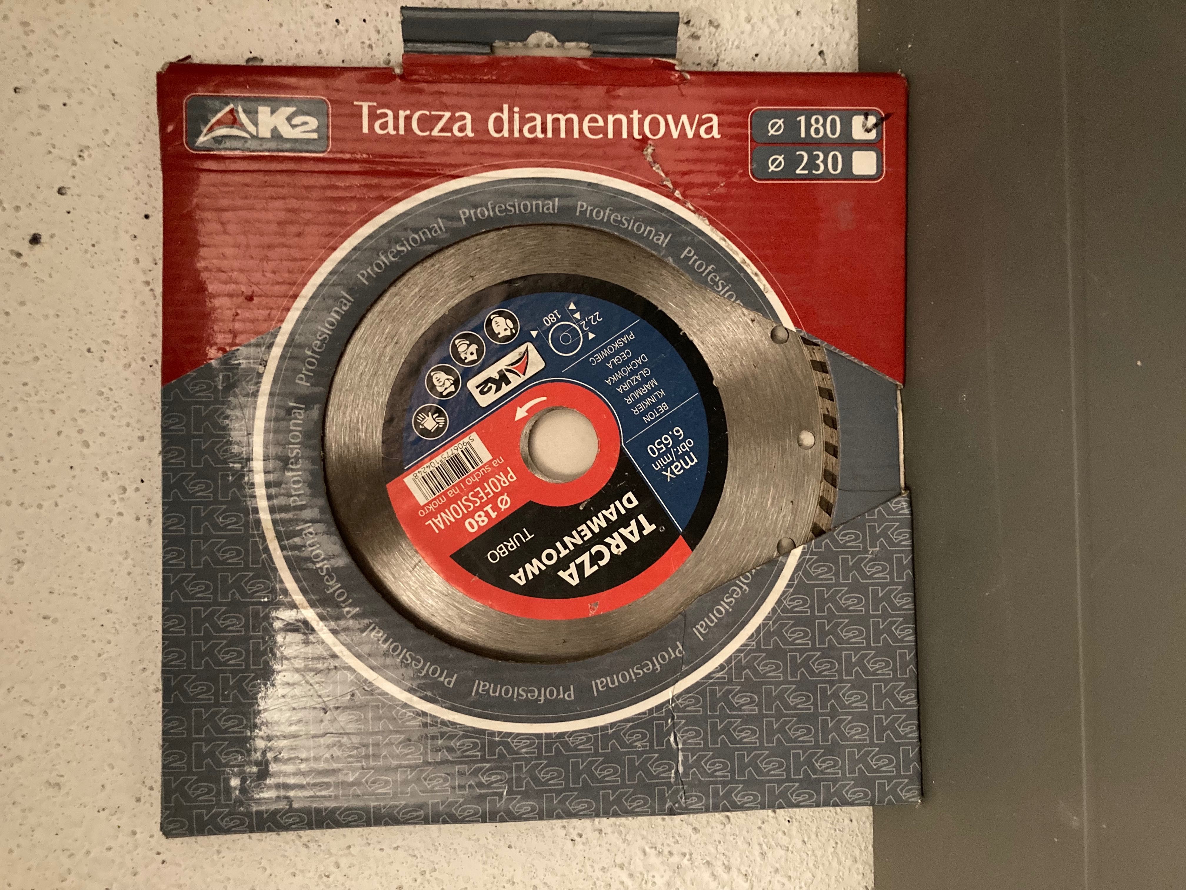 Tarcza diamentowa 180 mm