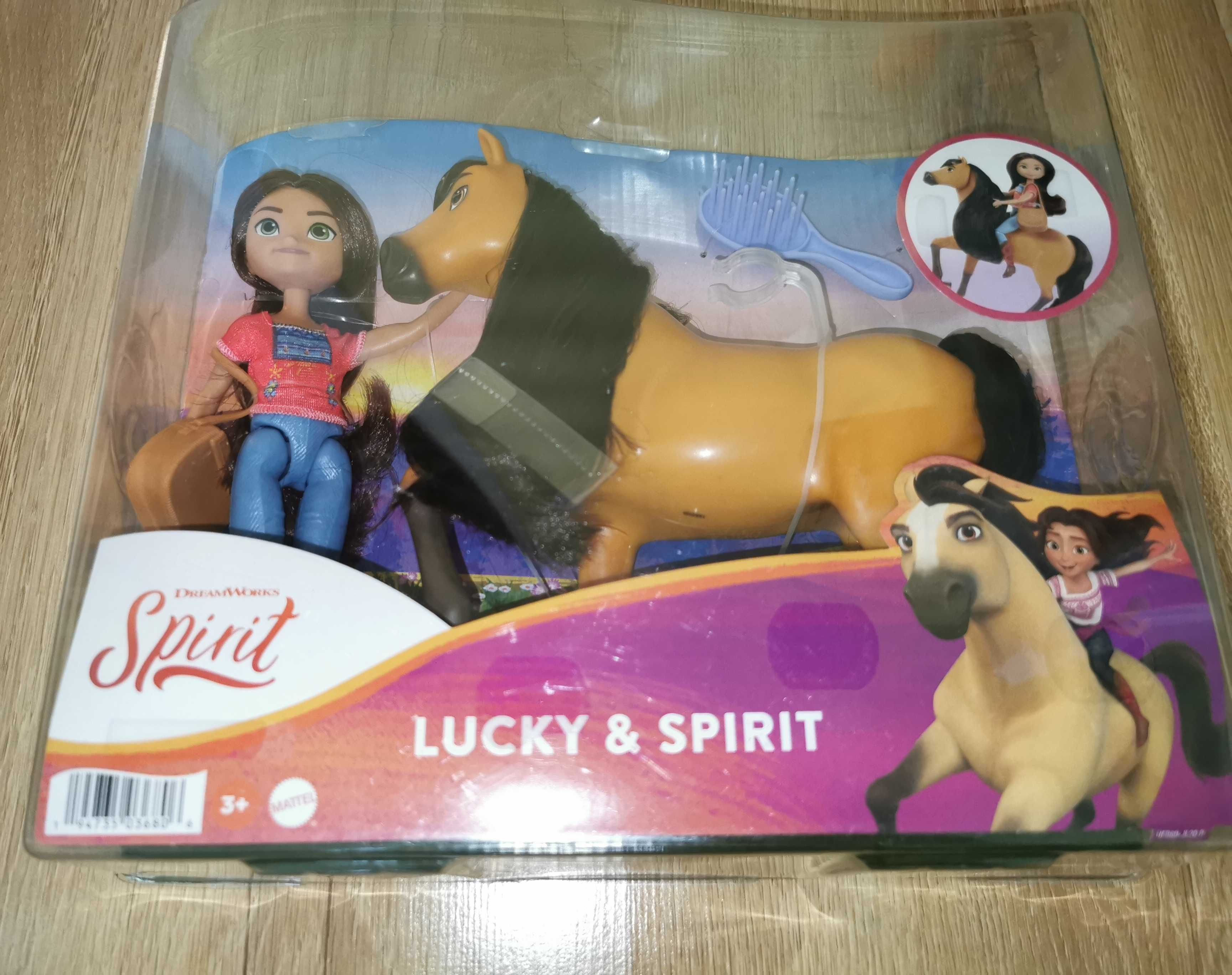 Nowy zestaw lalka Lucky + koń Spirit Mustang Duch Wolności