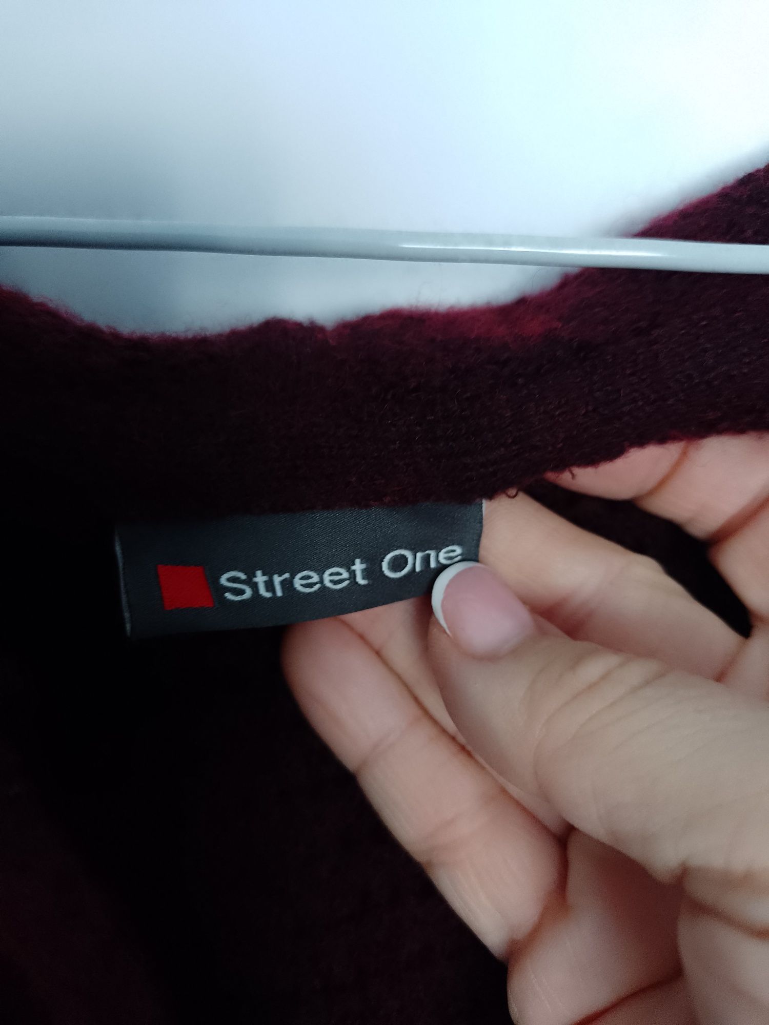 Street one sweter z kapturem dzianinowy damski roz L