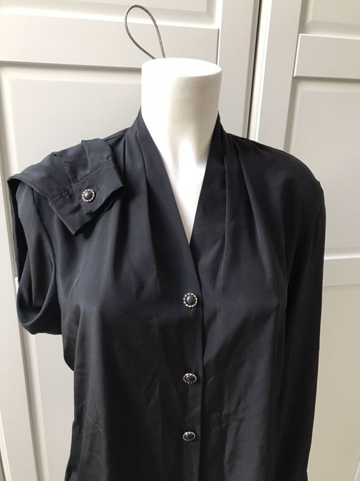 Bluzka czarna złote guziki rozmiar XL