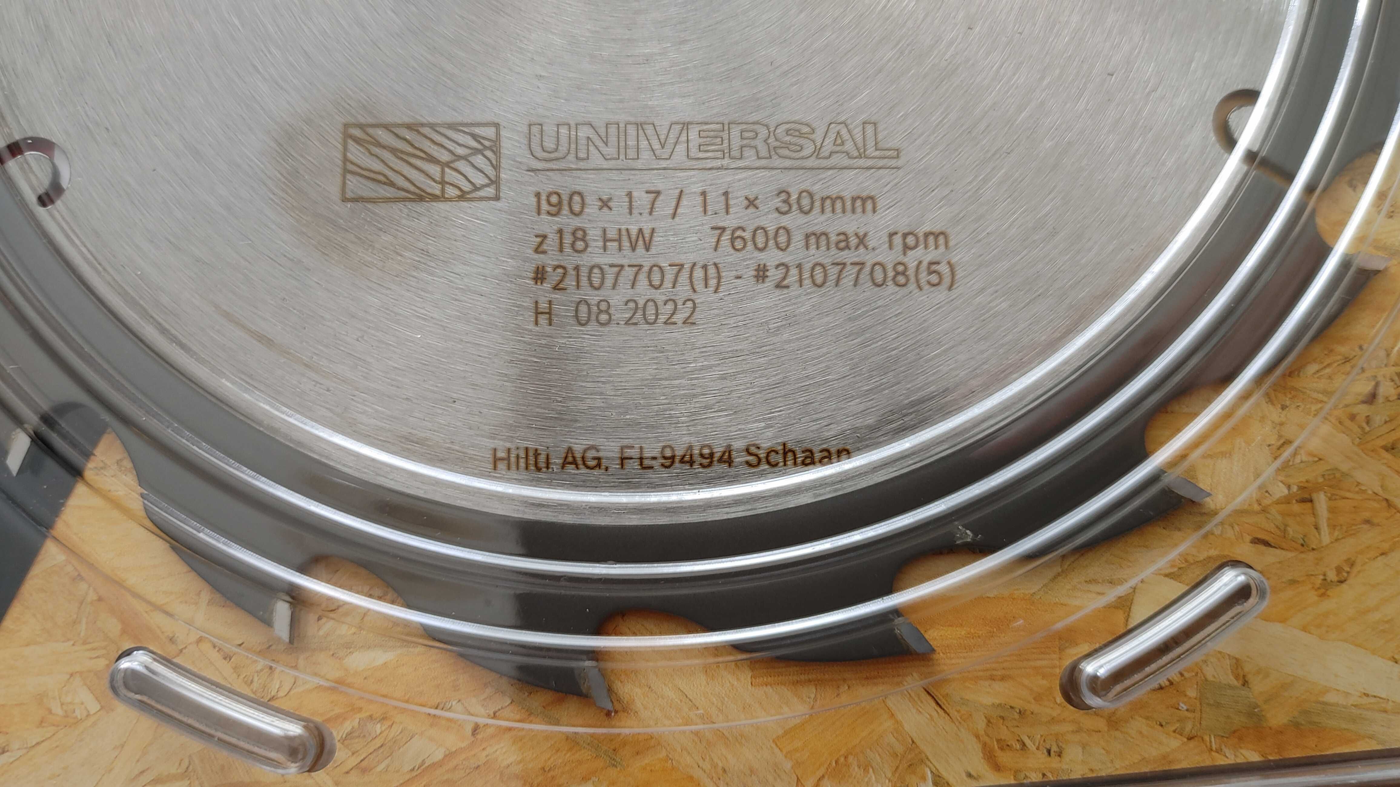 Tarcza Hilti do drewna 190x30x18