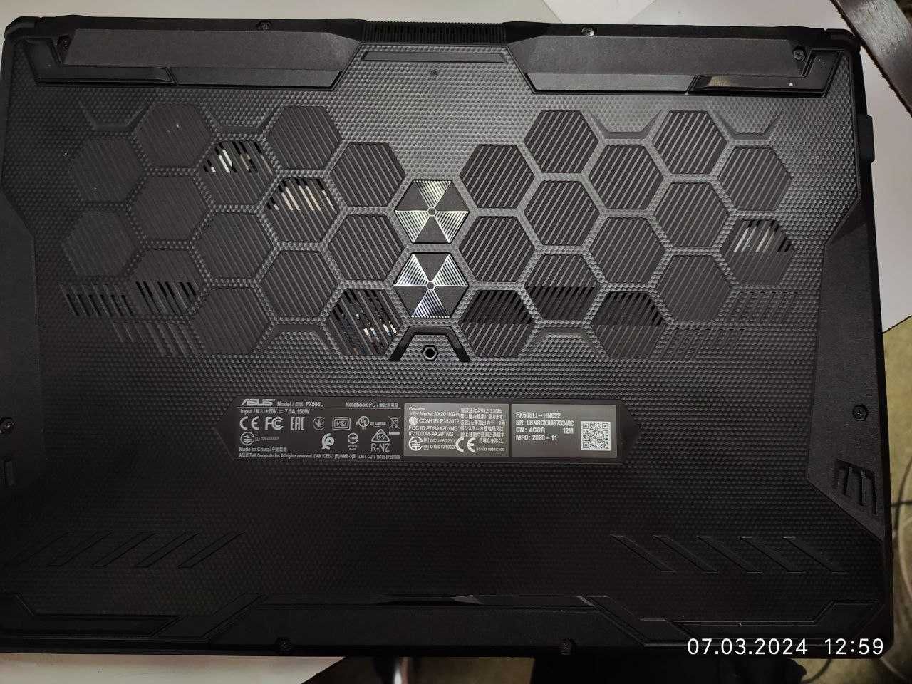 Asus TUF /IPS/i5 10300H/1650TI 4 GB/16 RAM/SSD 256/HDD 1TB