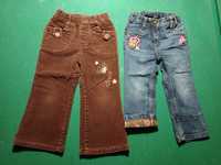 Spodnie ocieplane sztruksowe i jeansowe