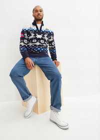 B.P.C męski sweter norweski wzór ^56/58 XL