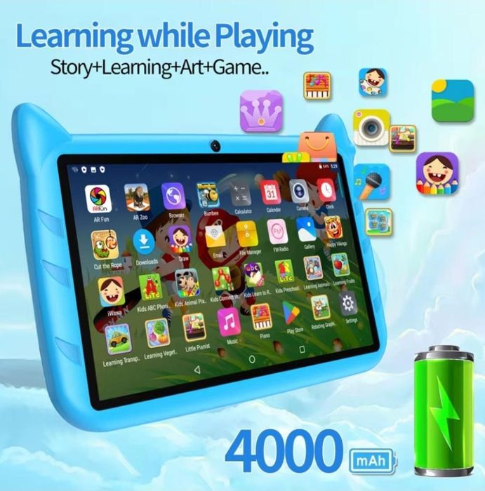 Планшет дитячий Android 13, 4/64GB, 7-дюймовий BDF, акумулятор 4000мАг
