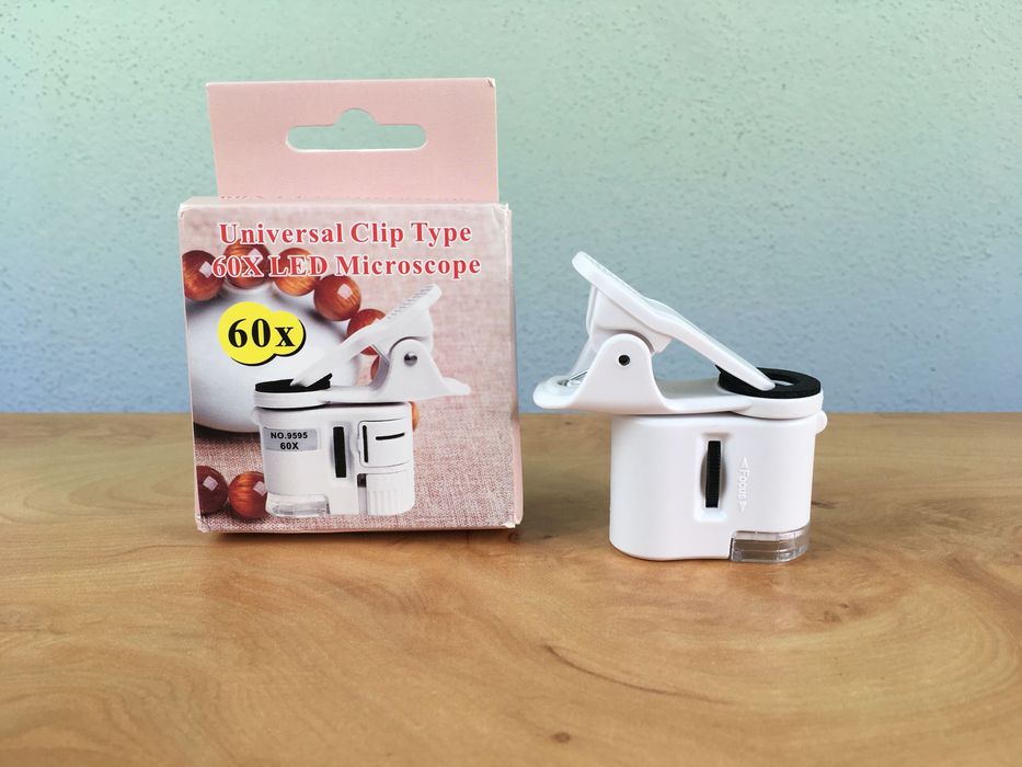 Microscópio / lente 60x p/ telemóvel **novo**