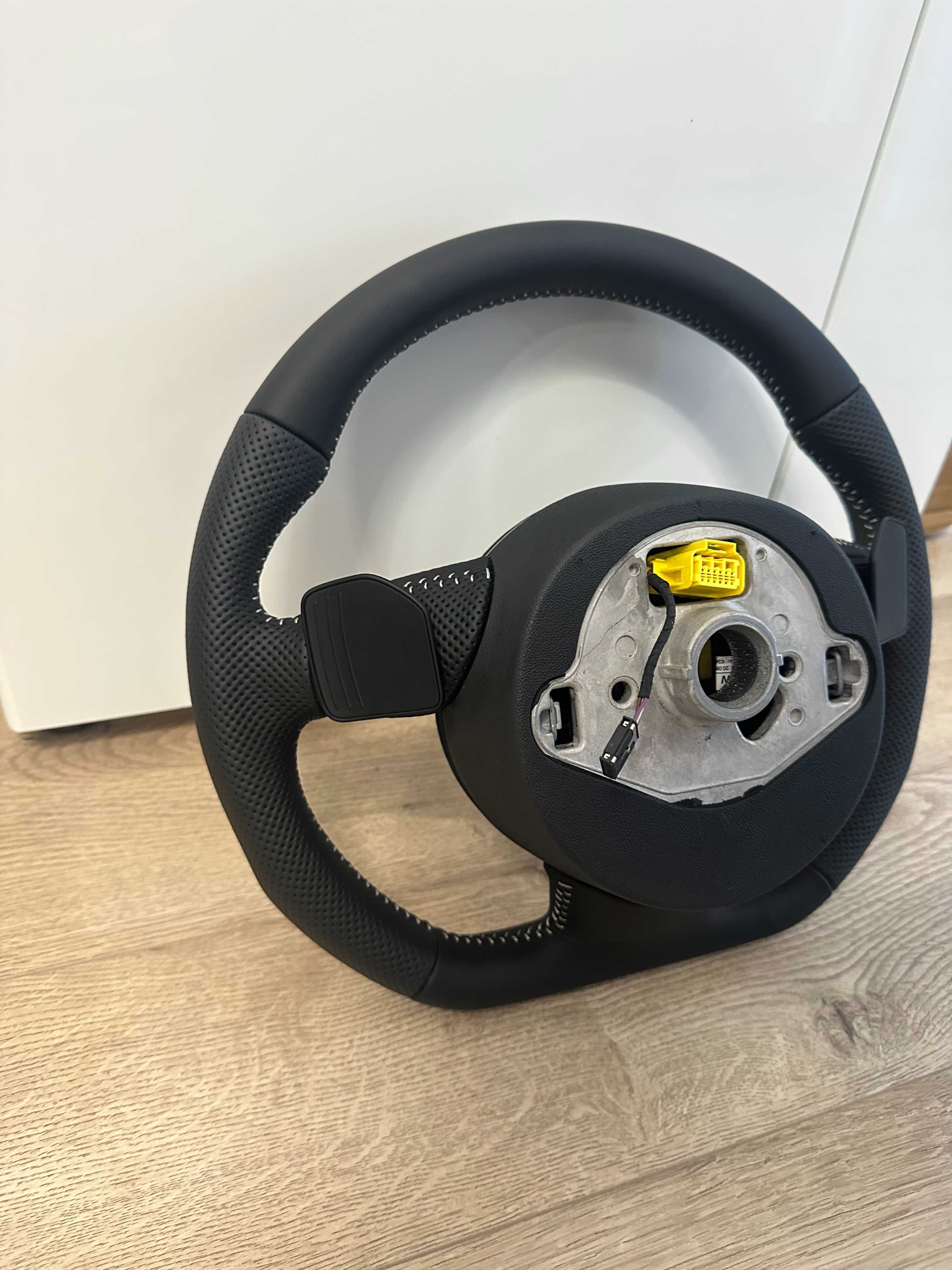 Kierownica Audi A6 C7 A7 S-LINE Ścięta NOWA Łopatki AIRBAG A4 B8 A3 8V