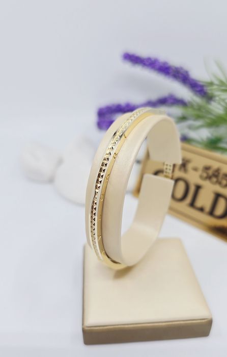 Złota bransoletka sztywna próba 585 14k