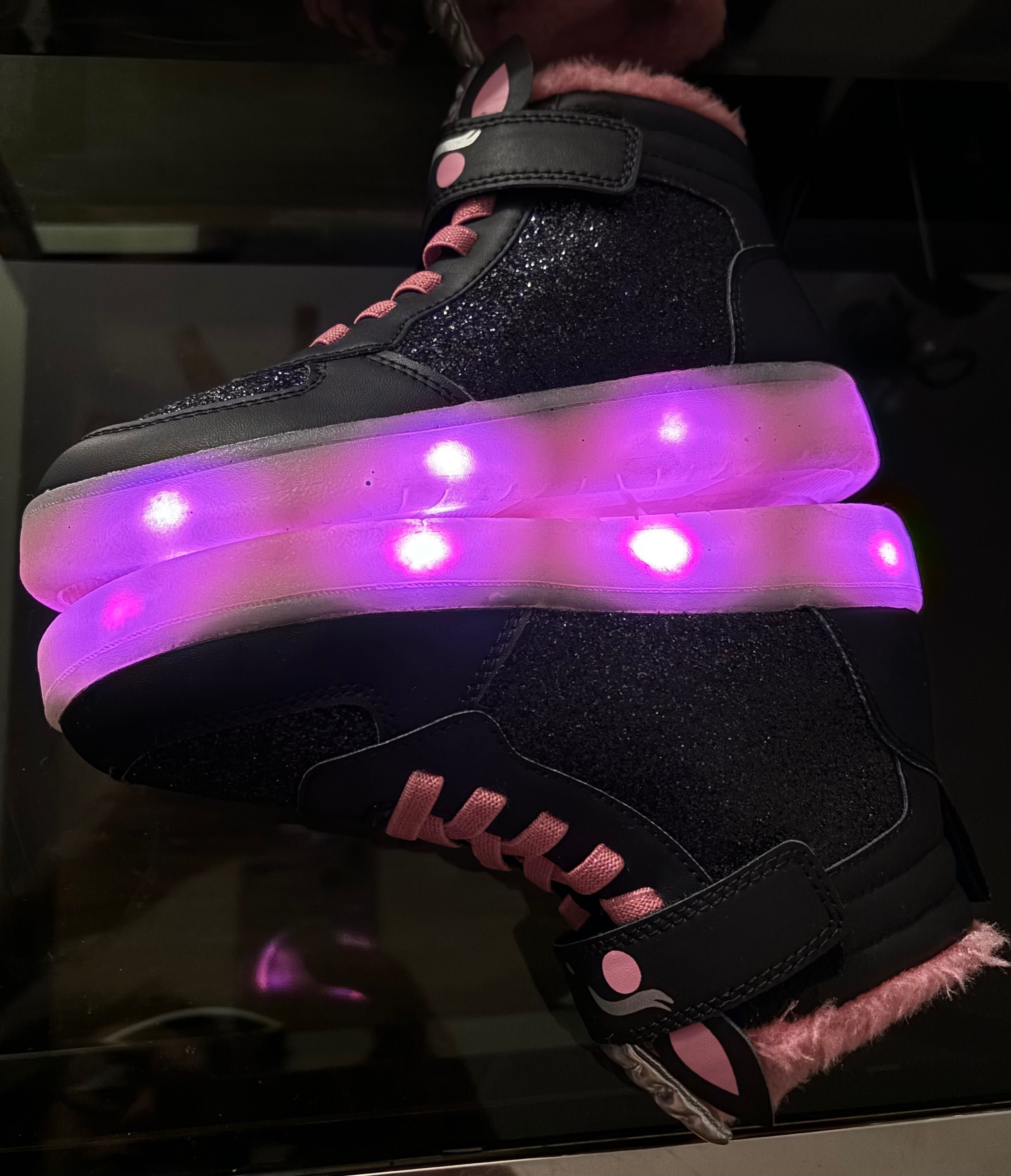 OCIEPLANE Jednorożec, unicorn buty led, świecąca podeszwa nowe HM