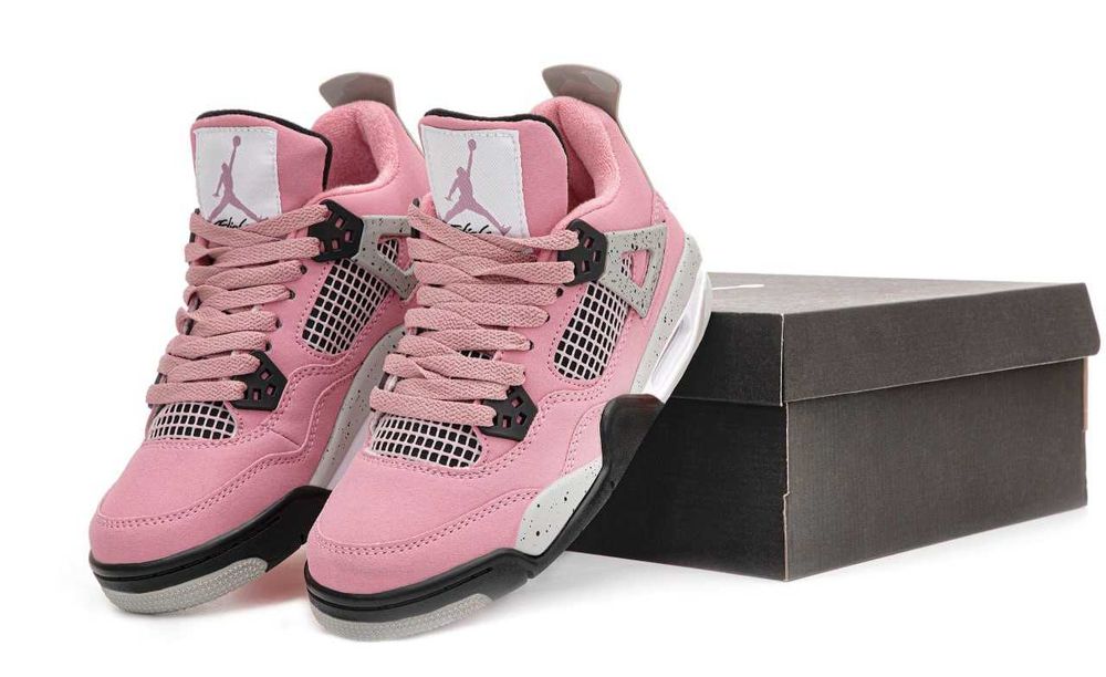 Кросівки Nike Air Jordan Retro 4 Bred Black Кроссовки Джордан.Термо