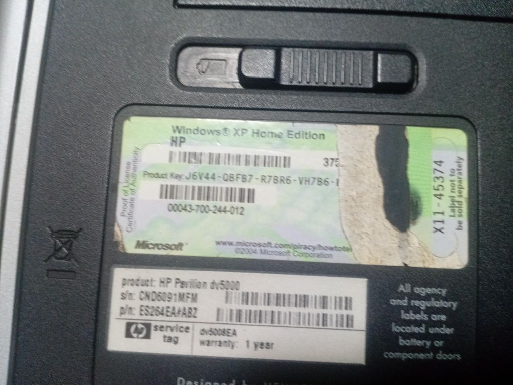 Продам ноутбук  HP Pavilion dv5000