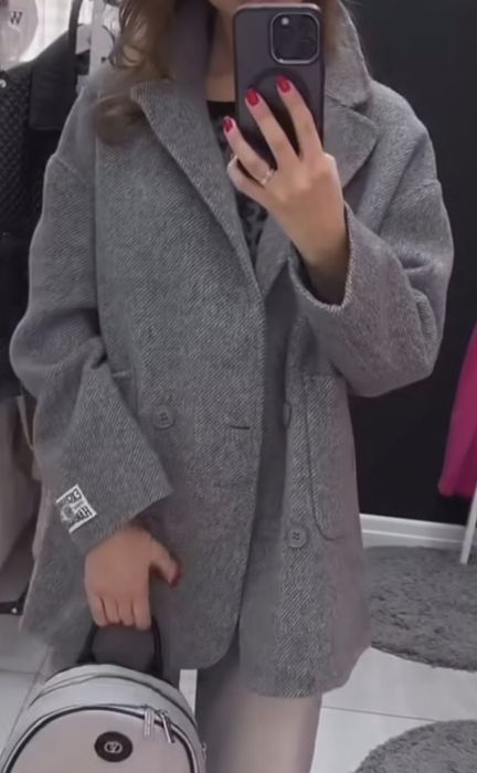 Пальто кашемір діагональ з підпідкладом