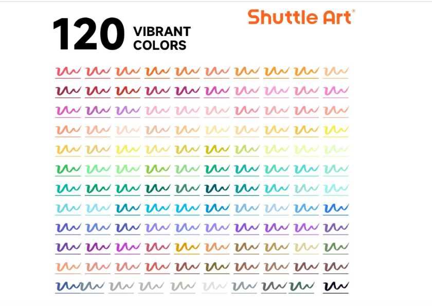 120 kolorów pisaków pędzelkowych z podwójną końcówką z 1 kolorowanką