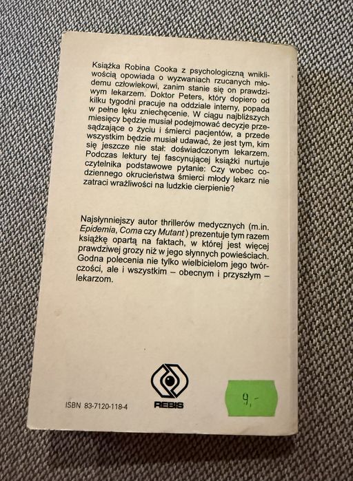 Thriller medyczny: "Rok interny" - Robin Cook