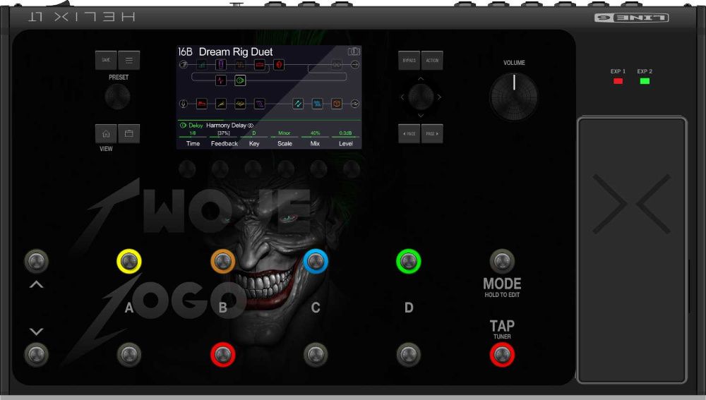 Procesor gitarowy Line 6 Helix LT naklejka ozdobna