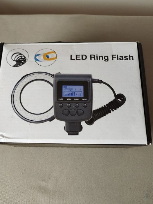 Led ring flash especificações na descrição