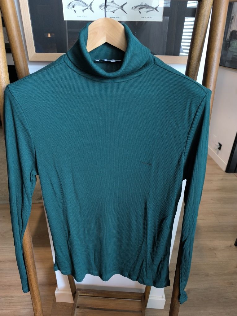 Camisola gola alta verde tamanho M