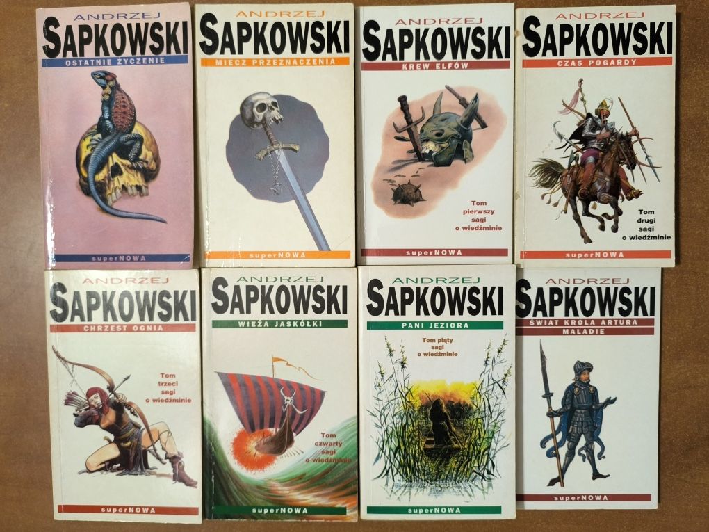 Wiedźmin Sapkowski 8 tomów komplet 1999 r